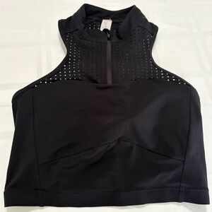 Lululemon Unleash Strength Bra Womens 6 Black 1/4 Zip Padded Yoga Gym Ladies